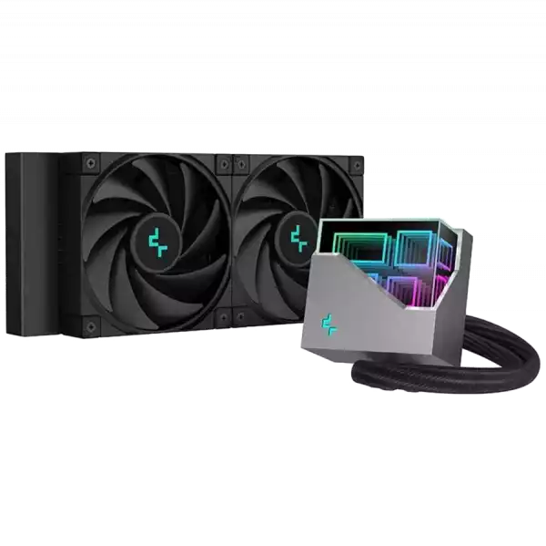 DeepCool LT520, 240mm CPU Liquid Cooler, 2x120mm FK120 PWM FDB Fans, 4th Gen Water Pump, ARGB Multidimensional Infinity Mirror Top Cap, Black, Int.LGA2066/2011v3/2011/1700/1200/1151/1150/1155, AMDsTRX4/sTR4/AM5/AM4 DeepCool LT520, 240mm CPU Liquid Cooler, 2x120mm FK120 PWM FDB Fans, 4th Gen Water Pump, ARGB Multidimensional Infinity Mirror Top Cap, Black, Int.LGA2066/2011v3/2011/1700/1200/1151/1150/1155, AMDsTRX4/sTR4/AM5/AM4