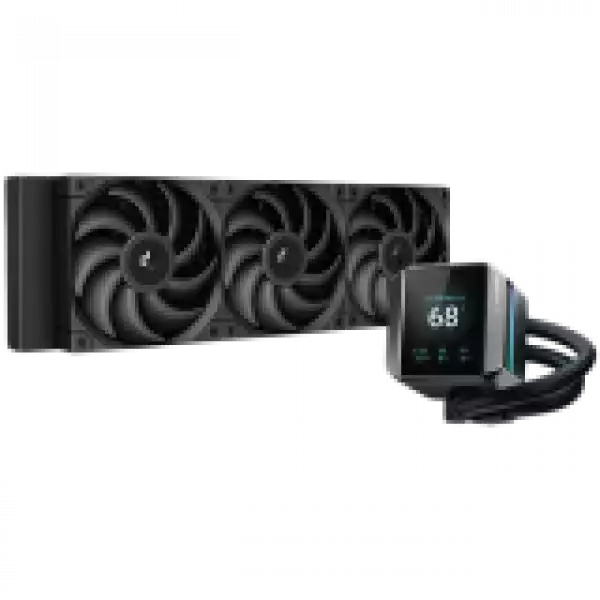 DeepCool MYSTIQUE 360, 360mm CPU Liquid Cooler, 3x120mm ARGB PWM Fans, Addressable RGB LED, Fluid Dynamic Bearing, Black, Intel LGA1700/1200/1151/1150/1155, AMD AM5/AM4,R-LX750-BKDSNMP-G-1