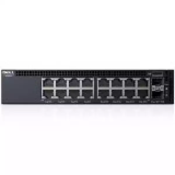 Dell Networking X1018 Smart Web Managed Switch, 16x 1GbE and 2x 1GbE SFP ports