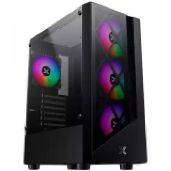Xigmatek Duke EN49158, ATX/M-ATX/Mini ITX, USB3.0x1 & 2.0x2, Meshed & TG Frontpanel, Left TG, Front 4PCS X24F Fan