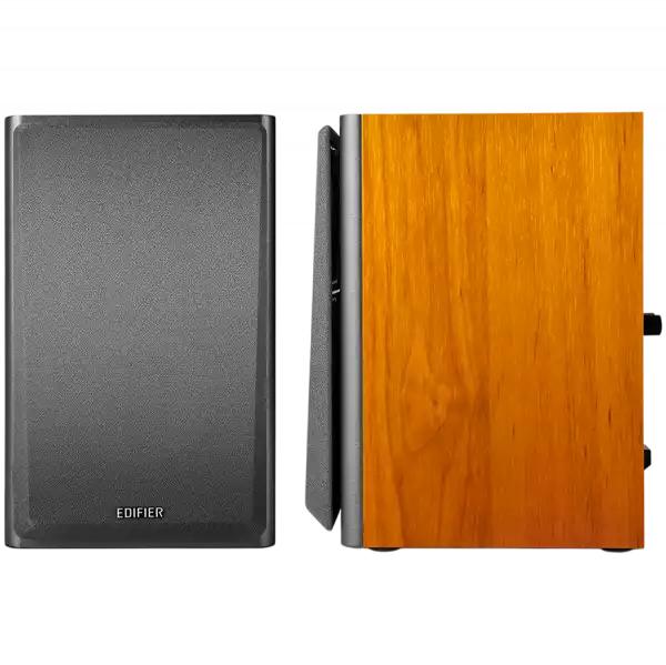Edifier R1000T4 2.0 Bookshelf Speakers, BT V5.0, RCA, 0.5-inch Tweeters, 4-inch Drivers, 24W (RMS), Control Buttons, Brown