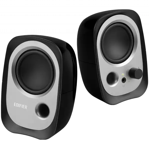 Edifier R12U 2.0 Audio System, USB, AUX, 2.25-inch Drivers, 4W (RMS), Volume Control, Black
