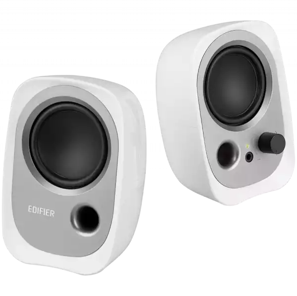 Edifier R12U 2.0 Audio System, USB, AUX, 2.25-inch Drivers, 4W (RMS), Volume Control, White
