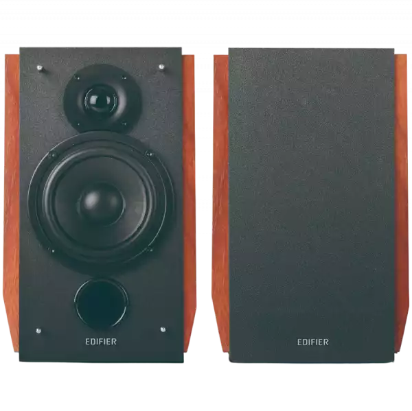 Edifier R1700BTs .0 Bookshelf Speakers, BT V5.1, RCA, 0.75-inch Tweeters, 4-inch Drivers, Sub-Out, 66W (RMS), Control Knobs and Remote Control, Brown