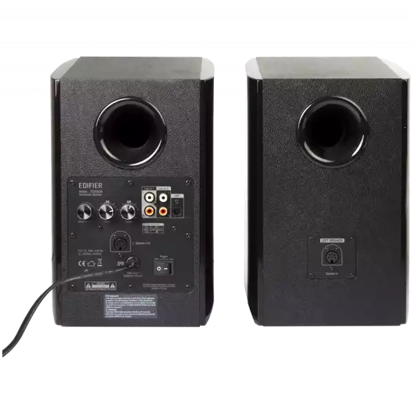 Edifier R2000DB 2.0 Bookshelf Speakers, Bluetooth, 3.5mm to RCA, Optical, 1-inch Tweeters, 5-inch Drivers, 120W (RMS), Control Knobs and Remote Control, Black