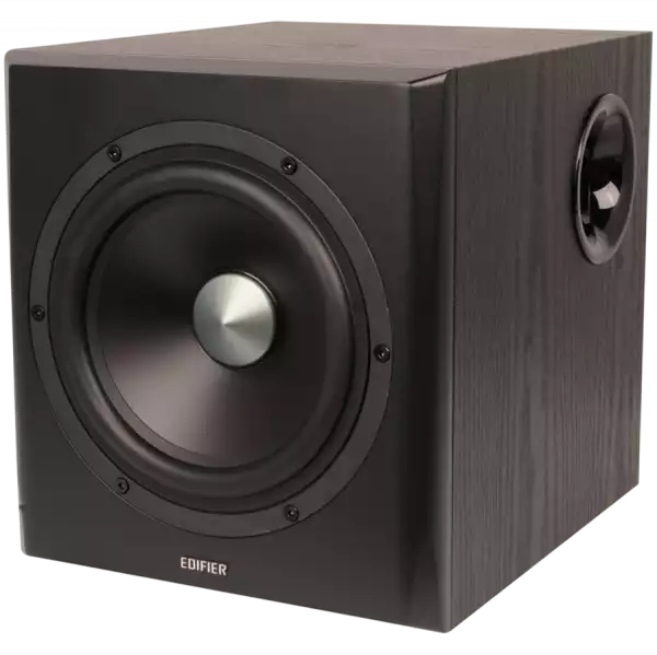 Edifier S351DB 2.1 Audio System, BT V5.1, Optical, Coaxial, RCA, 8-inch Subwoofer, 3.5-inch Drivers, 0.75-inch Tweeters, 150W (RMS), Control Knobs and Remote Control, Black