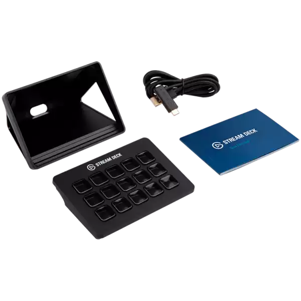 Elgato Stream Deck MK.2, 15 LCD keys, One-touch tactile operation, Elgato Game Capture, OBS, Twitch, Twitter, YouTube, Mixer, Automated alerts, Onscreen Antics w/ GIFs, Automated Plugins, Interchangeable Faceplates, USB Type C, Detachable stand