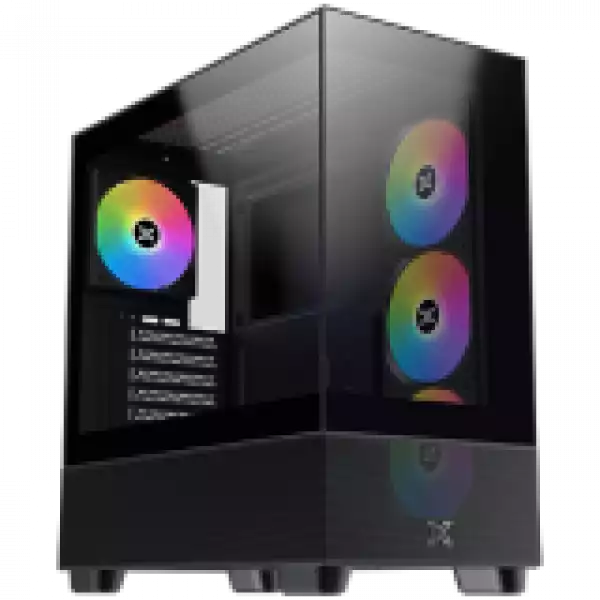 Xigmatek Endorphin Air V2 EN41822 Black, E-ATX/ATX/M-ATX/MINI ITX, USB3.0 X2, TYPE C X1, HD AUDIO, Mesh PSU Shroud, 2PCS Seamless TG, 4PCS S20A&Galaxy II Box & Remote