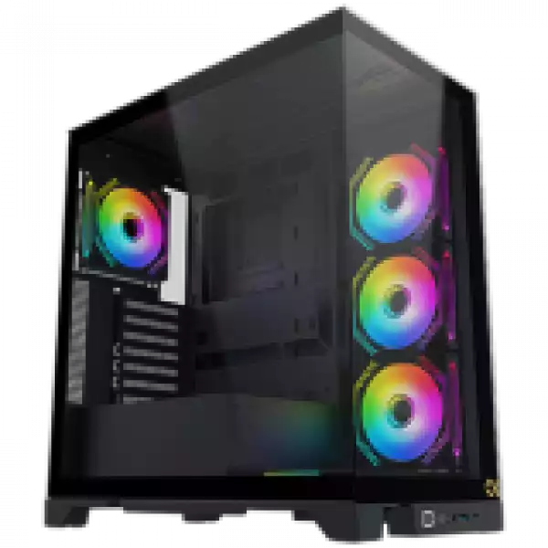Xigmatek Endorphin Ultra EN41327 Black, E-ATX/ATX/M-ATX/MINI ITX, USB 3.0 X 1, USB-C X 1, HD AUDIO, Front & Left Seamless TG, 5PCS M20A & Galaxy II Fan Control Kit
