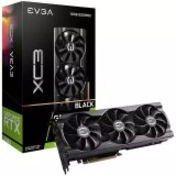 EVGA GeForce RTX 3080 12GB XC3 Black, 12GB GDDR6X, 384 bit, 912 GB/s, 19000 MHz Effective Mem Clock, 1725 MHz Boost, 8960 CUDA Cores, 3x DP, HDMI, RAY TRACING, Triple Fans, iCX3 Technology, ARGB LED, 750W or greater PSU, 3Y