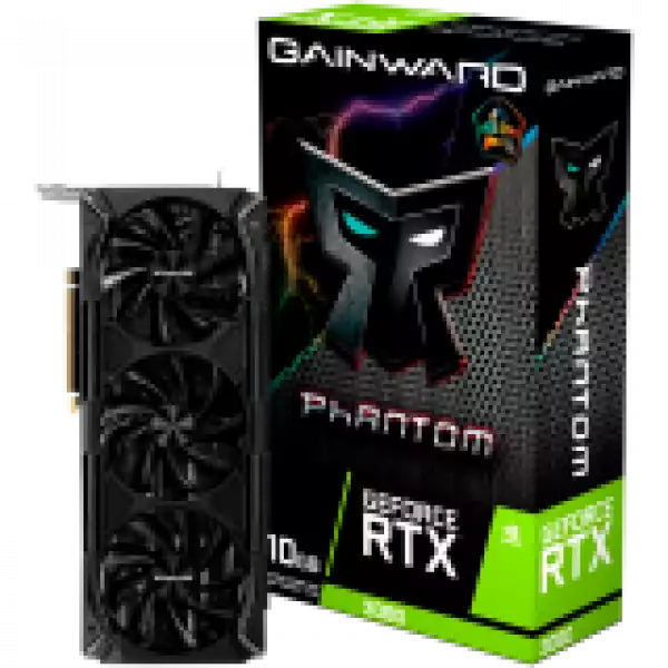 Gainward GeForce RTX 3080 Phantom+ 10GB, 320 bit, PCI-Express Gen4 x16, 3x DP, 1x HDMI, 8 pin pwr connector, NED3080U19IA-1020M