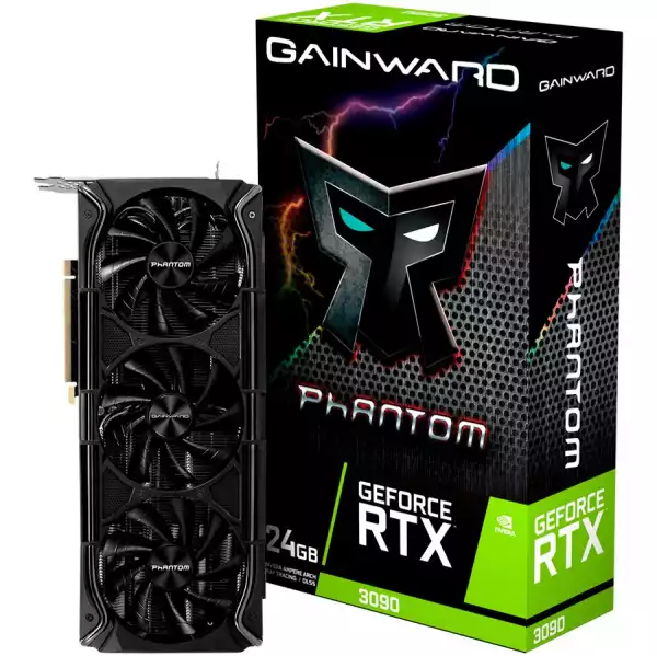 Gainward GeForce RTX 3090 Phantom+ 24GB GDDR6X, 384bit, PCI-E Gen 4 x16, 1x HDMI v2.1, 3x DP, NED3090T19SB-1021M Gainward GeForce RTX 3090 Phantom+ 24GB GDDR6X, 384bit, PCI-E Gen 4 x16, 1x HDMI v2.1, 3x DP, NED3090T19SB-1021M