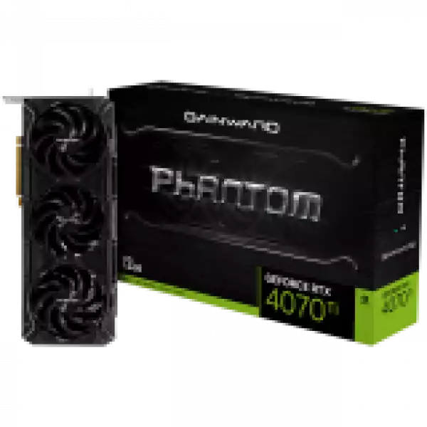 GAINWARD GeForce RTX 4070 Ti Phantom 12GB, GDDR6X, 192 bit, 1x HDMI 2.1, 3x DP 1.4a, 3 Fan, 1x 16-pin power connector, recommended PSU 750W, NED407T019K9-1045P