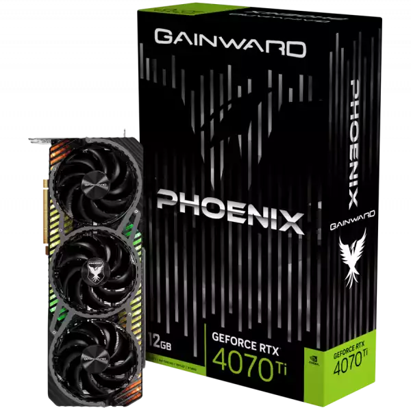 Gainward GeForce RTX 4070Ti Phoenix 12GB GDDR6X, 192 bit, 1x HDMI 2.1, 3x DP 1.4a, 3 Fan, 1x 16-pin power connector, recommended PSU 750W, NED407T019K9-1043X