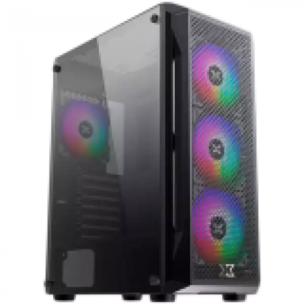 Xigmatek Gaming X EN46621, ATX/M-ATX/Mini ITX, USB3.0x1+USB2.0x2, Metal FP & Left TG, 4PCS X24F Fixed RGB Fan