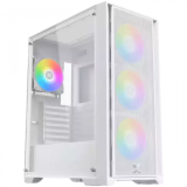 Gaming X II Arctic, EN42867, WH, EATX, U3x1 & U2x2, Front Mesh Grill & Left TG, 4PCS Z20A Arctic & ARGB Control PCB