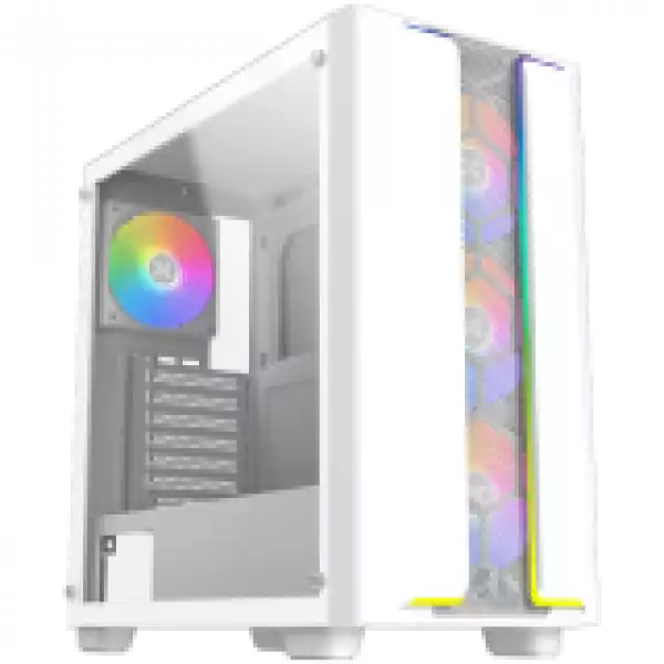 Gaming Y Pro Arctic, EN42256, WH,EATX,U3x1+U2x2,Dual ARGB LED Strip FP & Left TG,4PCS S20A Arctic & Galaxy II Fan Control Kit