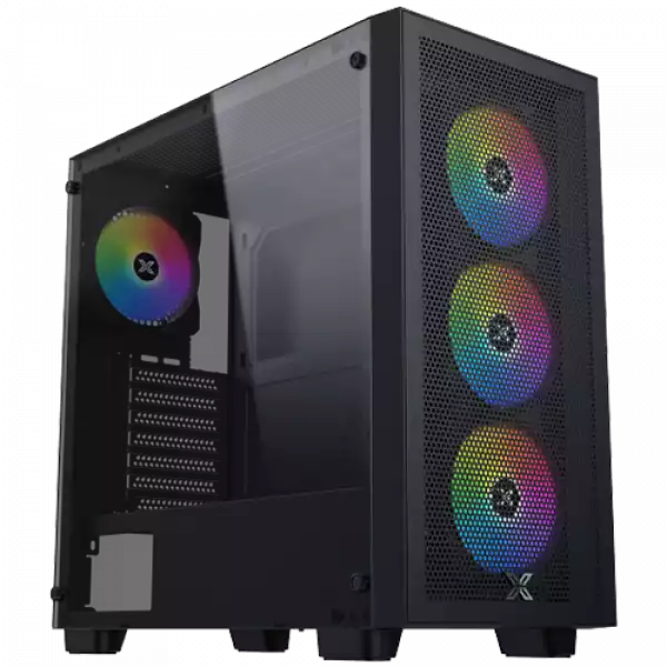 Xigmatek Gaming Z Pro EN41761 Black, E-ATX/ATX/M-ATX/MINI ITX, USB3.0 X1, USB2.0 X2, HD AUDIO, Metal Meshed FP & Left TG,4PCS Z20A & Galaxy II Fan Control Kit