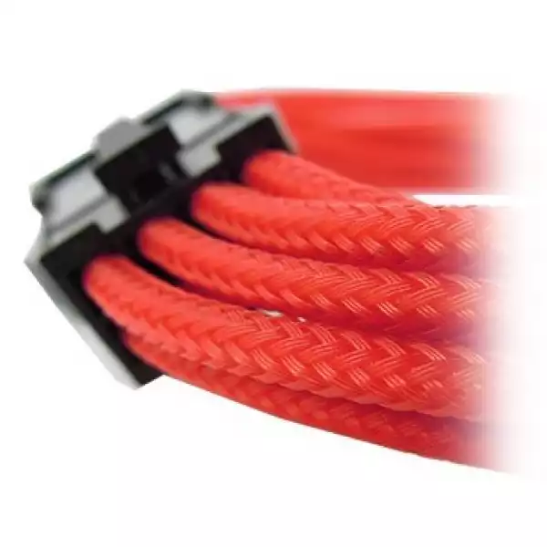 GELID 6+2pin VGA PCI-E Power extension cable 30cm individually sleeved RED, 18 AWG