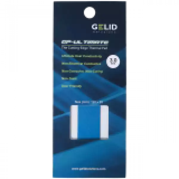 GELID GP-ULTIMATE 120×20 THERMAL PAD, Single Pack (1pc included): 3 mm, Density (g/cm3): 3.2, Size (mm): 120 x 20, Thermal Conductivity (W/mK): 15