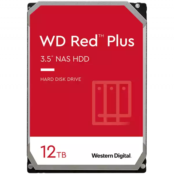 Western Digital Red 12TB Plus ( 3.5", 256MB, 7200 RPM, SATA 6Gb/s )