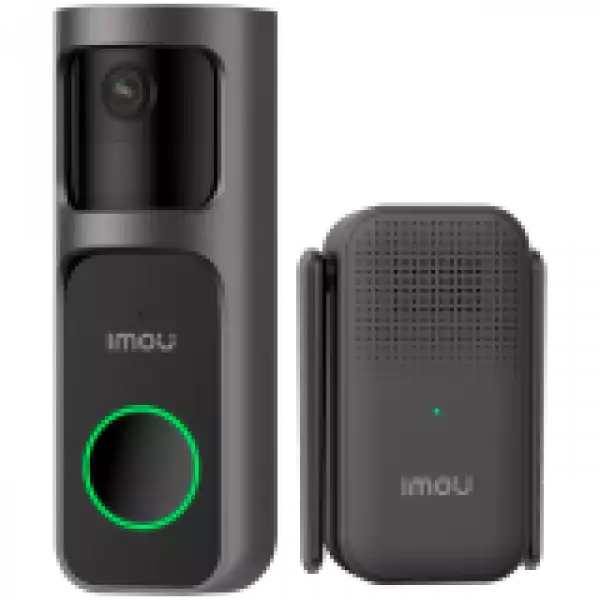Imou 3MP Wi-Fi Doorbell 2S Kit, 2K QHD, 1/2.8 Progressive CMOS, 5000mAh rechargable battery, 125 wide-angle view, night vision 5m, Mic and Speaker, 8x Digital Zoom, PIR Motion / AI Human Detection, USB-C, Chime works as Wi-Fi extender, Weatherproof
