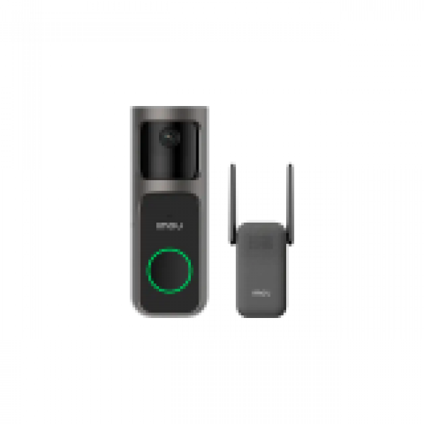 Imou 3MP Wi-Fi Doorbell 2S Kit, 2K QHD, 5000mAh rechargable battery, 125 wide-angle view, night vision 5m, Mic and Speaker, 8x Digital Zoom, PIR Motion / AI Human Detection, USB-C, Chime works as Wi-Fi extender, Weatherproof