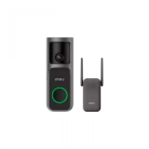 Imou 4MP Wi-Fi Doorbell 3 Kit, QHD, 5000mAh rechargable battery, 180 wide-angle view, night vision 5m, Mic and Speaker, 8x Digital Zoom, PIR Motion / AI Human Detection, USB-C, Chime works as Wi-Fi extender, Weatherproof