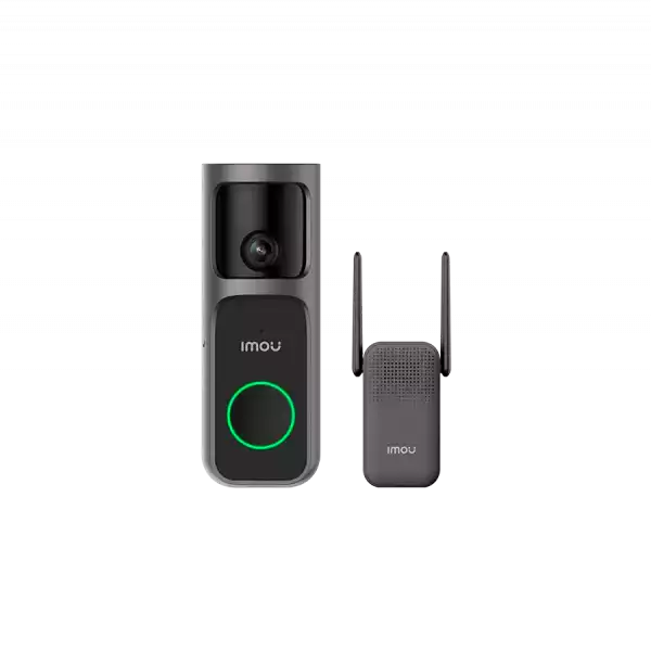 Imou 4MP Wi-Fi Doorbell 3 Kit, QHD, 5000mAh rechargable battery, 180 wide-angle view, night vision 5m, Mic and Speaker, 8x Digital Zoom, PIR Motion / AI Human Detection, USB-C, Chime works as Wi-Fi extender, Weatherproof