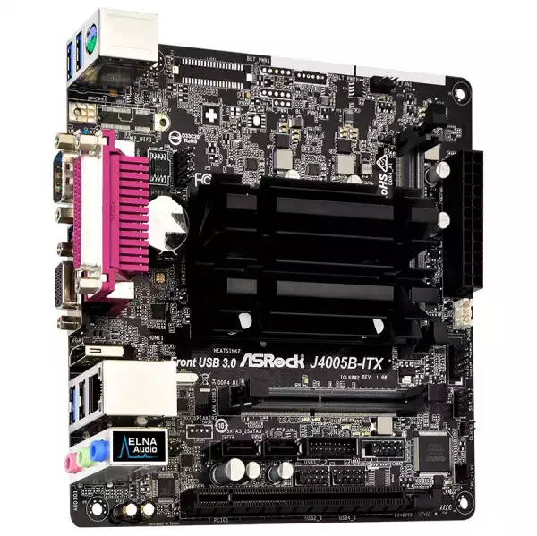 Intel Dual-Core Processor J4005, 2xDDR4 SO-DIMM, 1 PCIe 2.0 x16, D-Sub, HDMI, 2 SATA3 , 5 USB 3.1 1 x COM, 1 x LPT, Mini-ITX