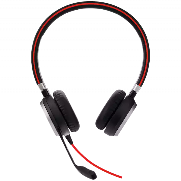 JABRA EVOLVE 40 MS Stereo USB Headband, Noise cancelling, USB and 3.5 jack connectivity, with mute-button and volume control on the cord, Busylight , Discret boomarm, Microsoft optimized