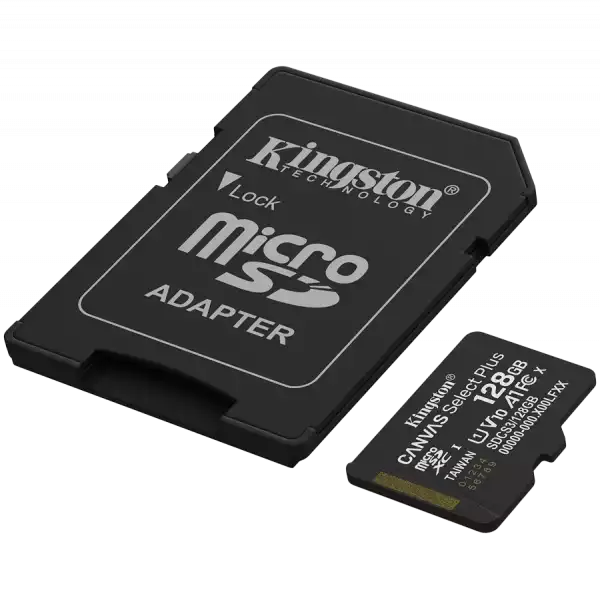 Kingston 128GB microSDXC Canvas Select Plus Gen3 150MB/s A1 Card + Adapter