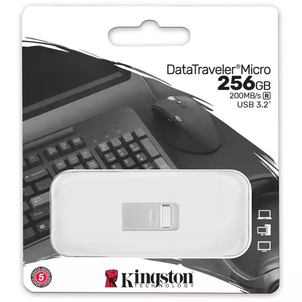 KINGSTON 256GB DataTraveler Micro 200MB/s Metal USB 3.2 Gen 1