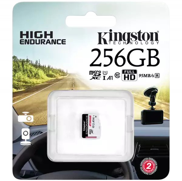 KINGSTON 256GB microSDXC Endurance 95R/45W C10 A1 UHS-I Card Only