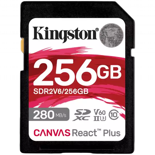 Kingston 256GB SDXC Canvas React Plus SDXC UHS-II 280R/150W U3 V60