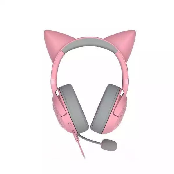 Kraken Kitty V2 - Pink, Gaming headset, Kitty Ears, Stream Reactive Lighting, HyperClear Cardioid Mic, 40 mm TriForce Drivers, Built into the earcups microphone, Razer Chroma RGB (Ear and Earcups), Surround sound: Only available on Windows 10 64-bit