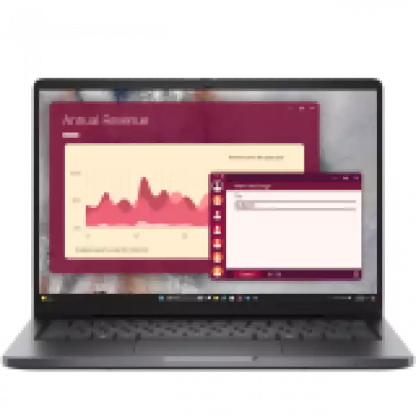 Лаптоп Dell Pro 14 (PC14250), Intel Core 5 120U(10C, 12T, 12MB, up to 5.0GHz), 14.0