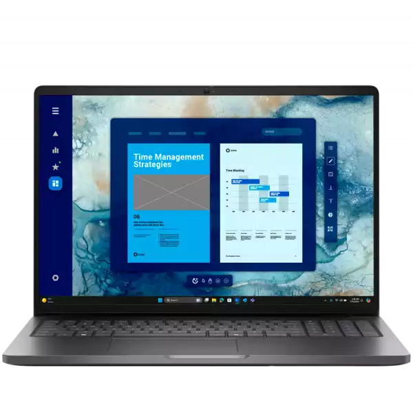 Лаптоп Dell Pro 16 (PC16255), AMD Ryzen 5 220 (6C, 12T, 22MB cache, up to 4.9GHz), 16.0