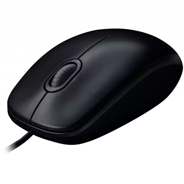 LOGITECH B100 Corded Mouse - BLACK - USB - B2B