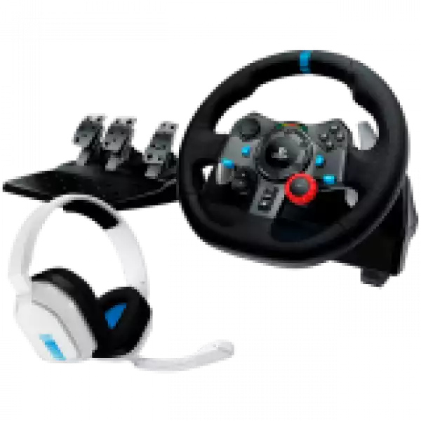LOGITECH G29 Driving Force Racing Wheel for PlayStation5 and PlayStation4 - WHITE - USB