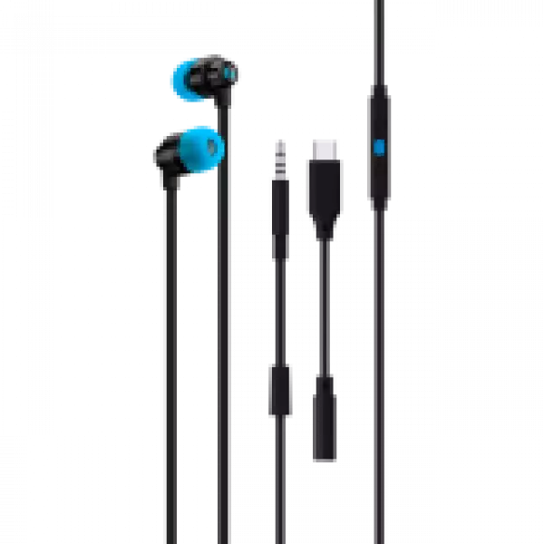 LOGITECH G333 Wired Gaming Earphones - BLACK - 3.5 MM