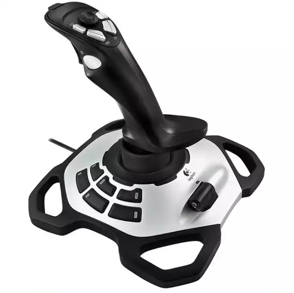 Logitech G Extreme 3D Pro Joystick, Twist Rudder Control, 12 Programmable Buttons, 8-Way Hat Switch