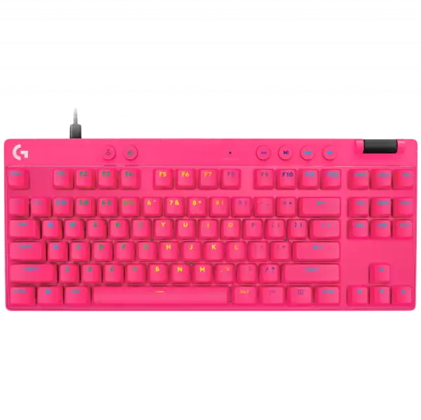 LOGITECH G PRO X TKL RAPID Gaming Keyboard - MAGENTA - US INT'L - USB - EMEA28i-935 - LINEAR