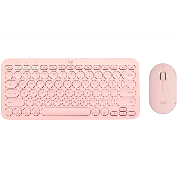 LOGITECH Pebble 2 Bluetooth Keyboard Combo - TONAL ROSE - US INT'L