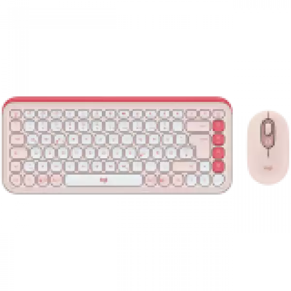 LOGITECH POP ICON COMBO - ROSE - US INT'L - BT  - INTNL-973