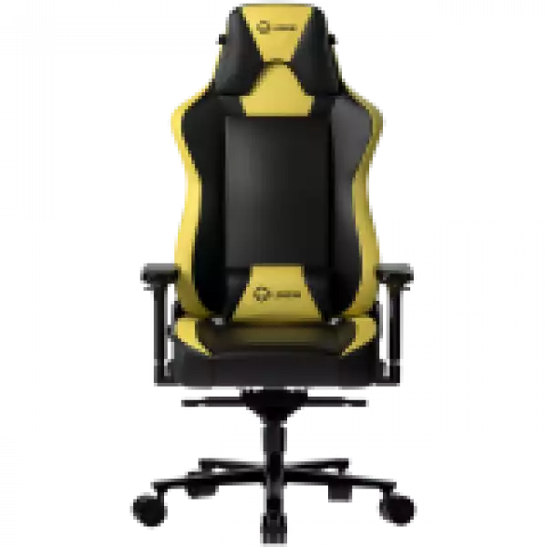 LORGAR Base 311, Gaming chair, PU eco-leather, 1.8 mm metal frame, multiblock mechanism, 4D armrests, 5 Star aluminium base, Class-4 gas lift, 75mm PU casters, Black + yellow