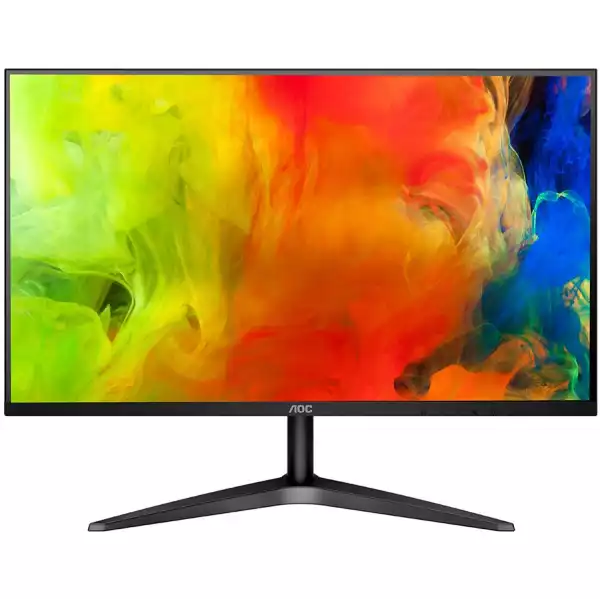Монитор AOC LED 24B1H MVA (23.6“, 16:9, 1920x1080, MVA, 250 cd/m², 3000:1, 20M:1, 5 ms, 178/178°, VGA, HDMI, 3H, Audio-Out, Tilt: -3.5/+21.5°, Borderless) Black, 3y