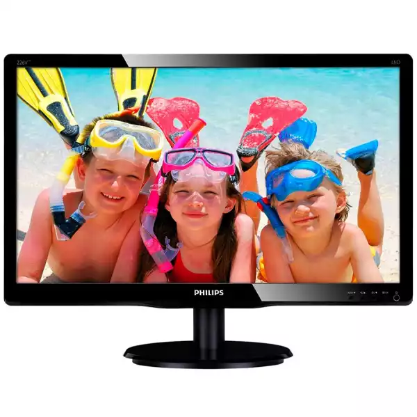 Монитор  LED Philips 226V4LAB/00, V-line, 21.5'' 1920x1080@60Hz, 16:9, TN, 5ms, 250nits, Black, 3 Years, VESA100x100/VGA/DVI/