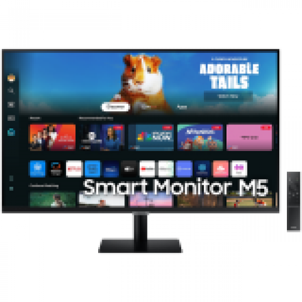 Монитор  LED Samsung LS27DM500EUXDU M5 Smart, 27'' FHD FLAT 16:9 (1920x1080) VA 60Hz, 250 cd/2, 3000:1, 4ms (GTG), 178/178, 2xHDMI, 2xUSB-A, WiFi5, Bluetooth, Tizen OS, Remote, Tilt, VESA 100x100, 2Y