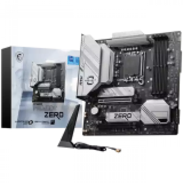 MSI B760M PROJECT ZERO, mATX, Socket LGA 1700, Dual Channel DDR5 7800+(OC)MHz, 2x PCIe x16 slots, 2x M.2 slots, 1x HDMI, 1x DP, 4xUSB 2.0, 3xUSB 10Gbps Type A, 1xUSB 20Gbps Type C, 7.1 HD Audio, 2.5Gbps LAN